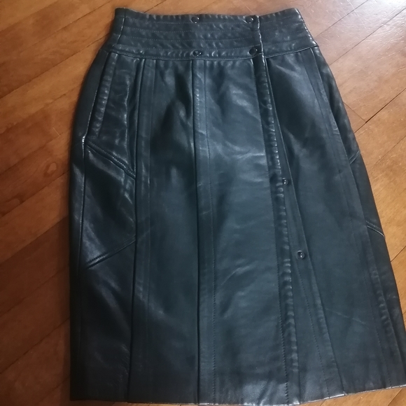 Leather Pencil Skirt Milanoza - Picture 6 of 7